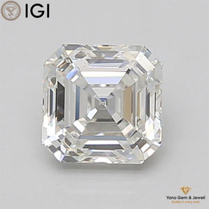 Diamante Cultivado en Laboratorio CVD de 1.01 Quilates, Alta Claridad VVS2, Color F, Corte Asscher, con Certificado IGI, para Anillo de Lujo o Regalo - Product Image 1