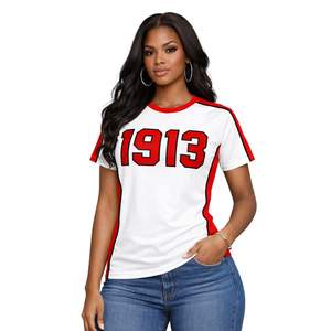 Maglietta Premium Bianca Delta Sigma Theta 1913 per Donne, Vestibilità Comoda, Alta Qualità, Abbigliamento Casual per Confraternite Greche - Product Image 1
