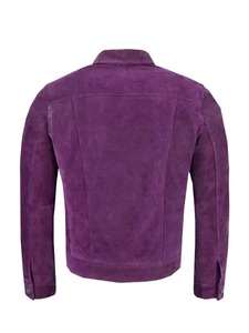 แจ็คเก็ตหนังกลับแท้สีม่วงคลาสสิก - Product Image 2