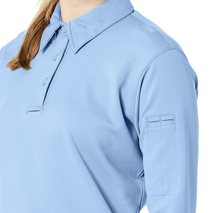 เสื้อผู้หญิงลำลองแบบขายส่ง ออกแบบโลโก้ได้ตามต้องการ คุณภาพสูง ผลิตจากโพลีเอสเตอร์/คอตตอน ระบายอากาศได้ดี แห้งเร็ว มีไซส์และสีให้เลือกตามสั่ง - Product Image 3