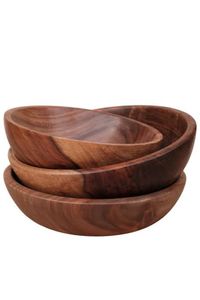 Bol en bois écologique au design épuré, surface polie, structure durable, fait main – Idéal pour la présentation sur la table de cuisine moderne - Product Image 3