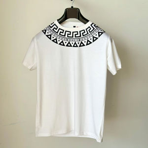 T-shirts décontractés pour hommes en polyester/coton tricoté, col en V, coupe ample, écologiques, style streetwear, manches courtes - Product Image 5