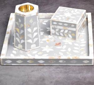 Ensemble de brûleur d'encens en incrustation de nacre ornée le plus vendu pour offrir ou méditer au meilleur prix de l'Inde - Product Image 5