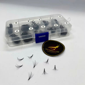 Extensiones de Pestañas Pre-fabricadas Vietnam Private Label Wispy Promade, Fans Sueltos Hechos a Mano, Pestañas de Volumen al por Mayor - Product Image 1