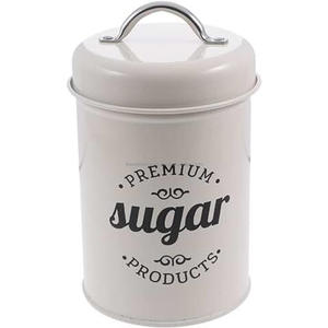 High Exclusive Quality Tin Metal White Enamel Finished Kitchen Tea <b>Canister</b> With Lid Wholesale Container Metal Jar Low Prices - Product Image 5