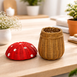 Best Rattan <b>Storage</b> Basket Mushroom Shape <b>Kids</b> Room Furniture Creative Organizer Unique Books <b>Storage</b> <b>Boxes</b> Sale Wholesale - Product Image 3