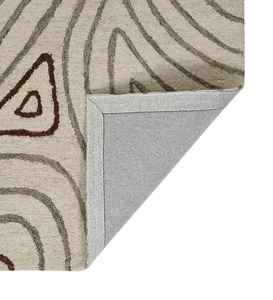 Tapis ethnique fait main en laine pour salon, chambre et maisons modernes - Product Image 5