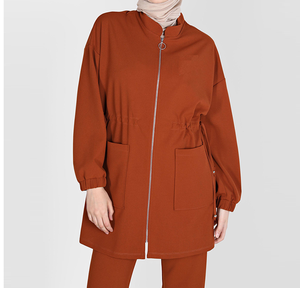 Conjunto Deportivo Musulmán de Alta Calidad para Mujer, 2 Piezas, Transpirable, con Cremallera Completa y Bolsillos, Traje Deportivo Modesto Islámico - Product Image 5