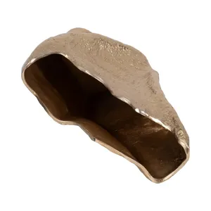 Contemporary Handmade <b>Bronze</b> Wall <b>Vase</b> 18x11x7 Inches Decorative Floral Holder for Modern Interior Design - Product Image 2