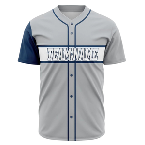 Maillot de baseball personnalisé blanc et bleu pour homme, respirant, uniforme d'équipe de softball, chemise de sport athlétique pour les matchs - Product Image 2