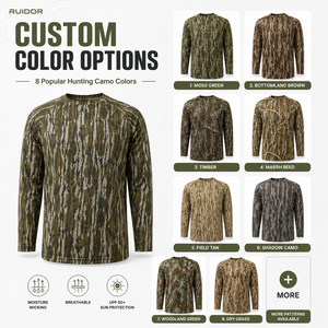 Chemise de chasse d'été unisexe à manches longues, imprimée de motifs floraux, respirante, en polyester/spandex - Product Image 4