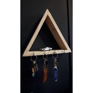 Organizador de Llaves de Madera Hecho a Mano, Ecológico y Duradero, para el Hogar, para Correo y Llaves - Product Image 4