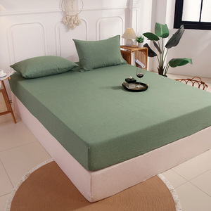 Sábana Plana de Algodón Verde Liso, 400 Hilos, Transpirable, para Todas las Estaciones, Uso Doméstico, Tamaño Adulto - Product Image 1