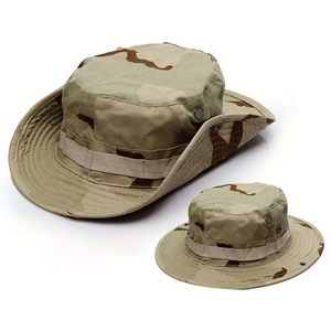 Sombrero de Pesca y Senderismo con Estampado de Camuflaje Personalizado, Ala Ancha, Protección Solar UPF50+, Transpirable - Product Image 3