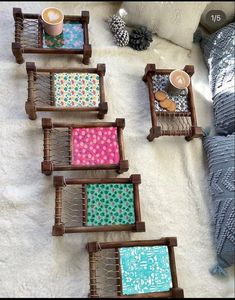 Plato de Servir de Madera de Lujo en Forma de Charpai, Personalizable con Diseño de Frutas, Vajilla para Hoteles - Product Image 4