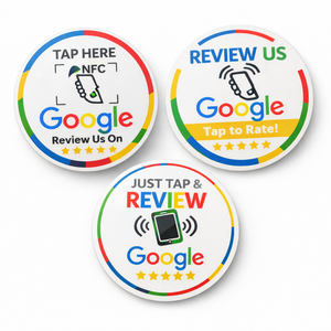 Support NFC de table rond en PVC pour avis Google – Affichage intelligent pour l'amélioration de la réputation des entreprises - Product Image 2