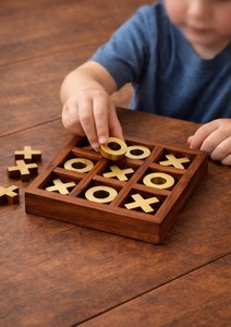 Wooden Strategy <b>Board</b> Classic X O Competition Sustainable Montessori Learning Toy Recreational Birthday Present - Product Image 6