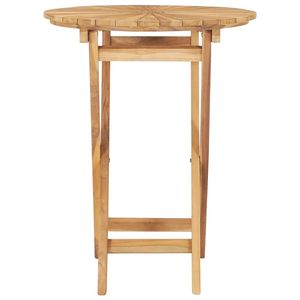 Tavolo da giardino pieghevole in legno di Teak massiccio 23.6 pollici di diametro mobili da esterno - Product Image 2