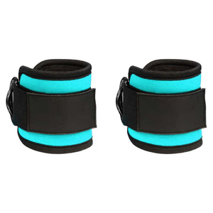 สายรัดข้อเท้าแบบหนาพิเศษ ระบายอากาศได้ดี ทำจากไนลอนสีเขียวและนีโอพรีน พร้อมแผ่นรองรับแรงกระแทก สำหรับออกกำลังกาย ฝึกซ้อม ยกน้ำหนัก ใช้ร่วมกับสายเคเบิลยกน้ำหนัก มีห่วงรูปตัว D - Product Image 5