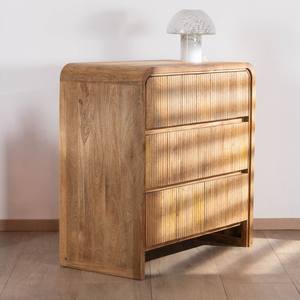 Cómoda de diseño Vandana Royal Essence con frentes acanalados Céresto 3 cajones grandes - Product Image 4