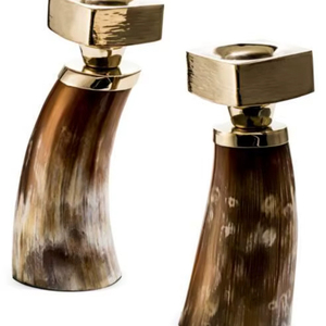 Velas artesanales de cuerno de animal, velas votivas, soporte de vela de cuerno de búfalo, tamaño personalizado al por mayor, gran oferta, pulido, arte coleccionable de la India - Product Image 1