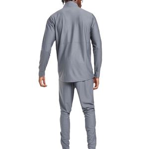 ชุดวอร์มสองชิ้นสำหรับเล่นยิมของผู้ชายชุดวอร์มผ้าโพลีเอสเตอร์100% หนาพิมพ์ลายแบบปรับแต่งได้ - Product Image 4