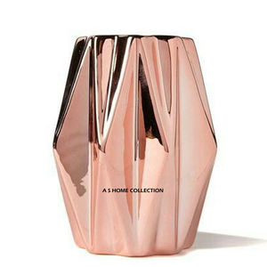 Porte-brosse à dents couleur or rose, en acier inoxydable, métal brillant poli, pour la salle de bain et les accessoires d'hôtels - Product Image 1