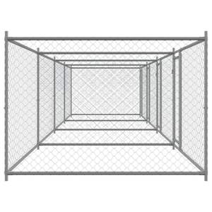 Cage pour chien en acier galvanisé durable de 26,2 x 6,6 x 4,9 pieds, cage et maison pour animaux de compagnie de couleur grise - Product Image 5