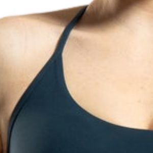 Women's Racerback Sports <b>Bra</b> Teal <b>Blue</b> Stretch Performance Gym <b>Bra</b> Comfortable Exercise Training Activewear Clothing - Product Image 3
