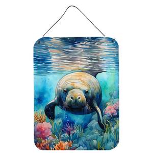 New 12x16 Aluminum Metal Sign Manatee Wall Door Hanging Plaque for Kitchen <b>Bar</b> Bathroom <b>Home</b> Decor Front Door - Product Image 1
