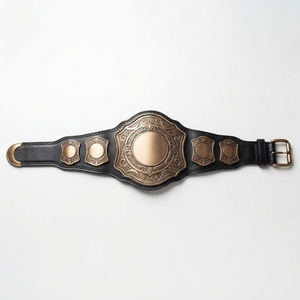 Ceinture de championnat personnalisée pour la lutte, la boxe, les sports, trophée, plaque métallique, sangle en cuir, prix de compétition personnalisé - Product Image 2