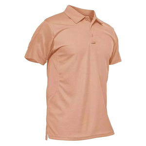 Polo de Manga Corta Azul para Hombre, Color Sólido, Tejido de Punto, Secado Rápido, Corte Regular, Camisetas Polo para Hombre - Product Image 2