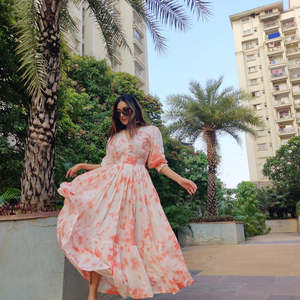 Women's Girls' Printed Pure Cotton Maxi Dress Indian Block Print Casual Summer Evening Party Trendy Wholesale Long Midi Bulk - Product Image 5