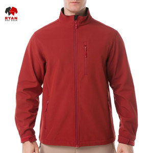 แจ็คเก็ตซอฟต์เชลล์ดีไซน์พิเศษสำหรับผู้ชาย ยี่ห้อ Ryan Pro Gear แบบซิป พร้อมโลโก้สั่งทำได้ ทรงปกติ สีพื้น - Product Image 4