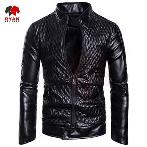Chaqueta de Cuero Genuino para Hombre, Logotipo Personalizado, Color Sólido, Calidad Premium, Tallas Grandes, Servicio OEM ODM - Product Image 1