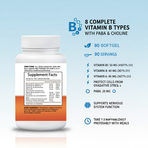 Cápsulas Blandas <span class=keywords><strong>de</strong></span> Complejo Vitamínico B OEM <span class=keywords><strong>de</strong></span> Marca Privada, Alta Absorción <span class=keywords><strong>de</strong></span> <span class=keywords><strong>B12</strong></span>, B6, B1, Niacina <span class=keywords><strong>y</strong></span> Ácido Fólico - Product Image 3