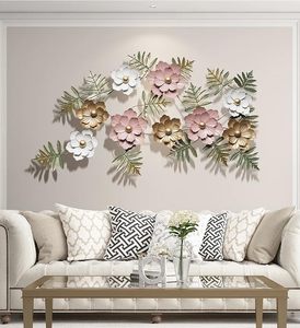 Metal Floral Wall Art Decor Contemporary Handmade Hanging Accent for Living Room Interior Design - Product Image 2