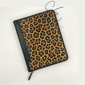 Western Animal Print Leather Portfolio <b>Folder</b> <b>A4</b> Size Organizer Zipper Case Vintage Cowgirl Business Padfolio Certificate Holder - Product Image 1