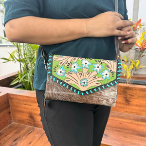 Nueva oferta navideña de cuero de vaca de cuero real, bolso de mano con cabestrillo de piel, colección elegante de bolso de mano para mujer, embrague multiuso - Product Image 2