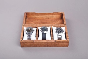 Caja de Reloj de Madera Personalizada con Diseño en Relieve para Hombre y Mujer - Organizador de Almacenamiento de Regalos Ecológico para Decoración del Hogar - Product Image 1