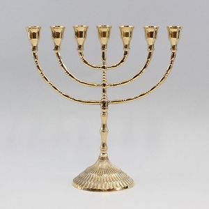 Vintage Finish 9 Light Menorah Tree <b>Trunk</b> Design <b>Metal</b> Candlestick Elegant Centerpiece Living Room Decor - Product Image 6
