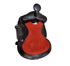 Selle de cheval Western en cuir de buffle avec rembourrage rouge, quincaillerie en cuir, arceau en bois, modèle Srs00155, taille 17 pouces - Product Image 4