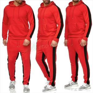 Conjunto Deportivo para Hombre, Blanco y Rojo, con Capucha, Diseño 2 en 1, Manga Larga, Bolsillos Laterales, Cierre con Cordón, Transpirable, Estilo Deportivo Casual para Otoño - Product Image 3