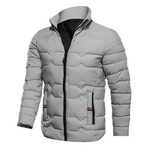 ALLIGNED INDUSTRY Manteau à capuche pour homme, beige, matelassé, fermeture éclair sur le devant, veste décontractée, coupe ajustée, réversible, écologique, 100% laine - Product Image 5