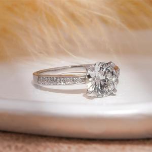 18K Gold Lab Grown Diamond Ring 1.05 Carat Round Brilliant Half Eternity Wedding Band Women Fine Jewelry Wholesale Export Luxury - Product Image 4