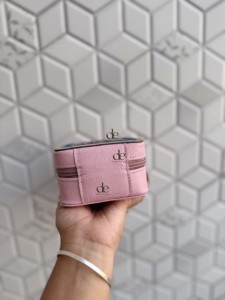 Étui compact en cuir véritable personnalisé pour bijoux, fait main, couleur rose, léger, style vintage, pour accessoires - Product Image 4