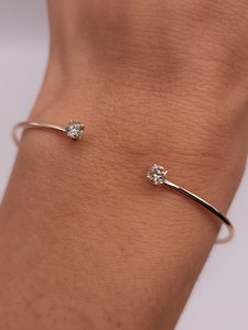 0.40 CT Lab Grown Diamond Tennis <b>Bangle</b> <b>Bracelet</b> in 18K Gold | IGI Certified Luxury Trendy Bridal Jewelry for Women - Product Image 3