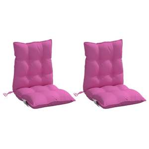 Juego de 2 Cojines para Silla de Respaldo Bajo en Tela Oxford Rosa, 100% Poliéster, para Uso en Exteriores - Product Image 3