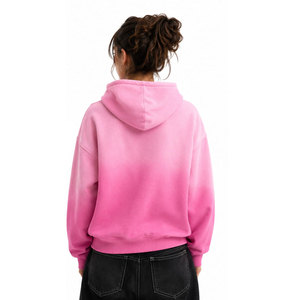 Sudadera con Capucha Rosa Extra Grande con Cierre y Estampado de Ángel, Unisex, Estilo Casual Urbano, para Otoño, Tejido FRENCH TERRY - Product Image 3