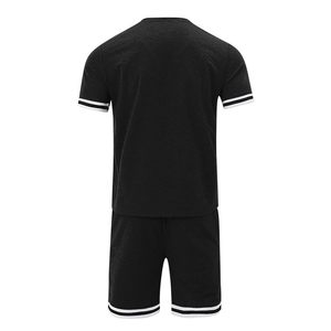Ensemble T-shirt et short pour homme avec impression de logo personnalisé, impression de logo flamme, ensembles de t-shirts pour homme personnalisés, ensembles légers pour l'été - Product Image 3